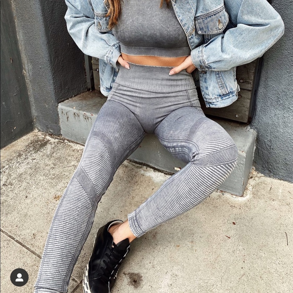 Faded blue workout set